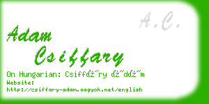 adam csiffary business card